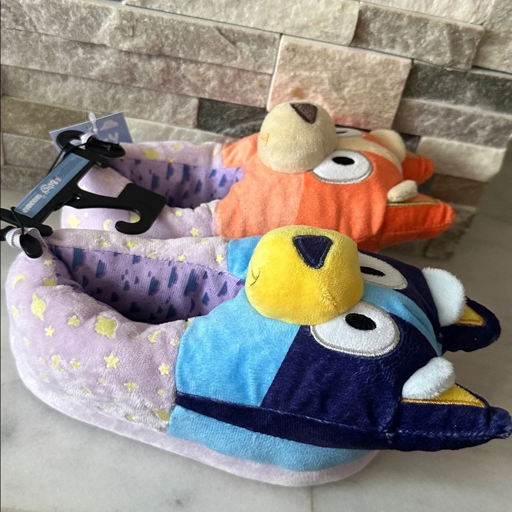 Bluey Toddler Girl Glow in The Dark Slipper Size 11-12